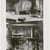Composite photograph of empty staged set design by Boris Aronson (Above: Anne's room, wall empty; Below: double-level view)