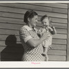 Mother and child on farm, Williams County, North Dakota