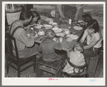 William Horavitch family eating dinner, Williams County, North Dakota