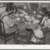 William Horavitch family eating dinner, Williams County, North Dakota