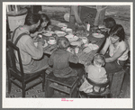 William Horavitch family eating dinner, Williams County, North Dakota