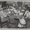 William Horavitch family eating dinner, Williams County, North Dakota