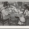 William Horavitch family eating dinner, Williams County, North Dakota