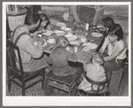 William Horavitch family eating dinner, Williams County, North Dakota