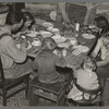 William Horavitch family eating dinner, Williams County, North Dakota