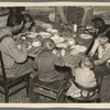 William Horavitch family eating dinner, Williams County, North Dakota