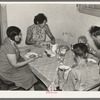 Family of E. Gorder eating dinner, Williams County, North Dakota