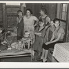 Family of Frank Peaches in their living room farm near Williston, North Dakota