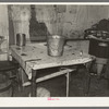 Kitchen in farmhouse of James Stronk, Williams County, North Dakota