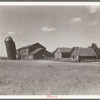 Abandoned farm buildings near New Lisbon, Wisconsin