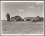 Abandoned farm buildings near New Lisbon, Wisconsin