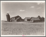 Abandoned farm buildings near New Lisbon, Wisconsin