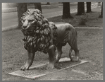 Sculptured lion made in Oregon, Black River Falls, Wisconsin