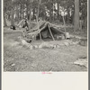 Tent of Indian blueberry picker, Littlefork, Minnesota