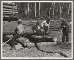 Lumberjacks resting. Camp near Effie, Minnesota