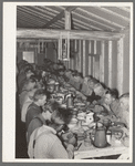 Lumberjacks at dinner. Camp near Effie, Minnesota