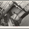 Rice being elevated to second floor by means of conveyers. Rice mill, Abbeville, Louisiana