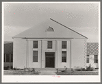 Entrance to community building. Lake Dick Project, Arkansas