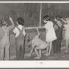 Children at the blackboard. Lake Dick Project, Arkansas
