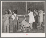 Children at the blackboard. Lake Dick Project, Arkansas