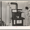 Stove and hot water boiler in farm home. Lake Dick Project, Arkansas