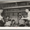 Cajun orchestra at fais-do-do dance near Crowley, Louisiana