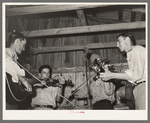 Cajun orchestra at fais-do-do dance near Crowley, Louisiana