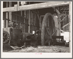 Old engine in abandoned sugar mill near Gibson, Louisana