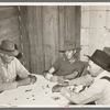 Poker game in home of day laborer, Sunday afternoon. Near New Iberia, Louisiana