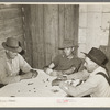 Poker game in home of day laborer, Sunday afternoon. Near New Iberia, Louisiana