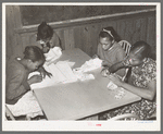 Pupils of school carrying out instructions in sewing. Lakeview Project school. Arkansas