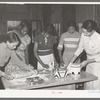 Students at school receiving instructions in pie making. Lakeview Project, Arkansas