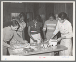 Students at school receiving instructions in pie making. Lakeview Project, Arkansas