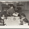 Lunch in nursery school. Lakeview Project, Arkansas