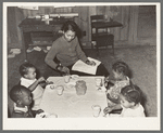 Lunch in nursery school. Lakeview Project, Arkansas