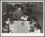 Lunch in nursery school. Lakeview Project, Arkansas