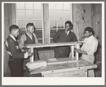 Assembling bench in manual training room at Lakeview Project school. Arkansas