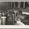 Battery of machines for converting cotton bats into cotton ropes. Laurel mills, Laurel, Mississippi