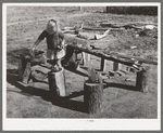 Child of Ed Bagget, sharecropper, playing near Laurel, Mississippi
