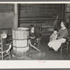 Mother and three children living in abandoned church because of acute housing conditions. Near Laurel, Mississippi