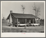 Farmhouse near Antioch with mattresses and bedding being aired. Mississippi