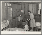 Kitchen of Ed Bagget, sharecropper. Laurel, Mississippi