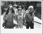 Mark Giles (at right), Sandy, and Wendy at Christopher Street Liberation Day march, 1970