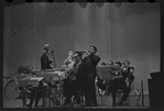 Joe Dixon, clarinet, and Tommy Morganelli, guitar, performing with the Bunny Berigan band on a CBS broadcast of Paul Whiteman’s Chesterfield radio program
