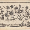 Untitled [Flowers, with a birding scene in a landscape frieze below (plate 2)]