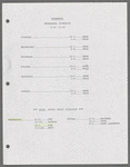 Script, including schedules and song scores