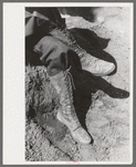 Miner's boots worn by a gold prospector at Pinos Altos, New Mexico