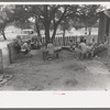 Group of farmers, homesteaders, and their families visiting all day Sunday to celebrate a birthday, Pie Town, New Mexico