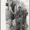 Homesteader's wife and daughter at all day Sunday visiting, Pie Town, New Mexico