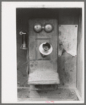 Telephone used for communication between various points in the mine. Mill and office, gold mine at Mogollon, New Mexico